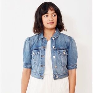 Veronica Beard Raina Short Sleeved Denim Jacket